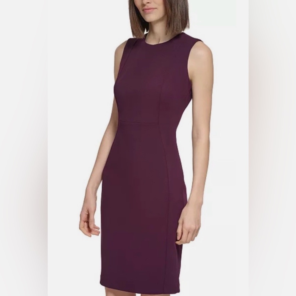 Calvin Klein Sleeveless Plum Dress